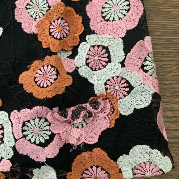 FRENCH CONNECTION Astrida Aliyha Lace Mini Skirt Moonless Night Multi Size XS - Picture 11 of 11